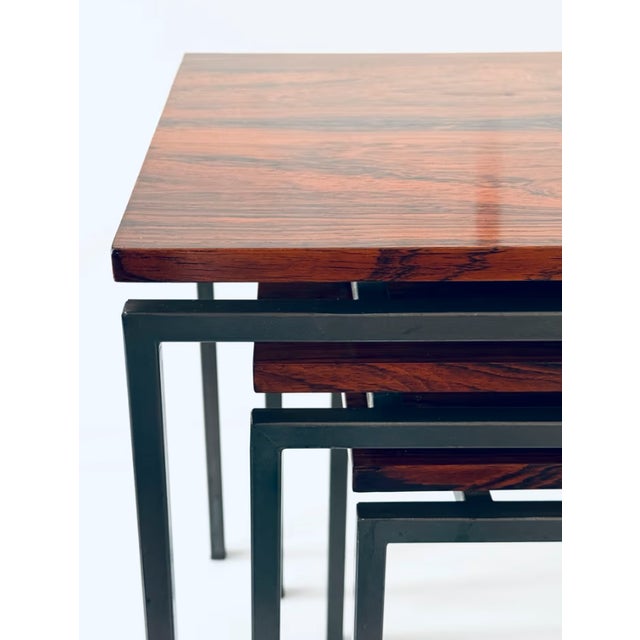 Mid-Century Modern Vintage Nesting Tables by C. Braakman for Pastoe, 1960s, Set of 3 For Sale - Image 3 of 8