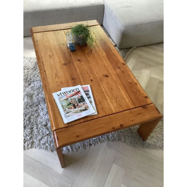 Large Pine Coffee Table, France, 1970s For Sale - Image 5 of 8