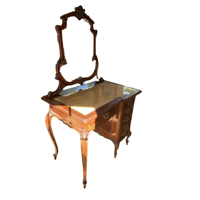 Louis Philippe (Poudreuse) Dressing Table With Mirror, Circa 1825-1835, Pristine. For Sale - Image 6 of 7