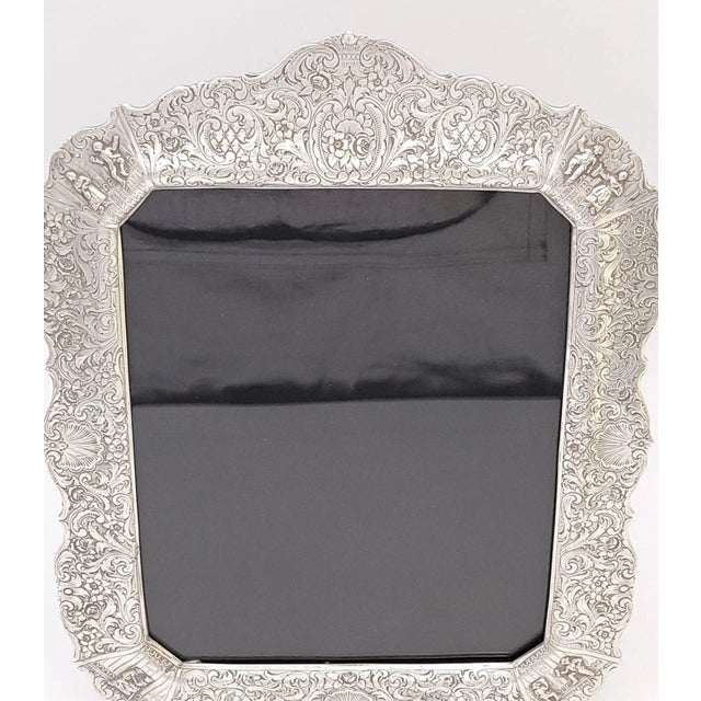 Baroque Dutch Silver Plate Picture Frame, Circa 1930 For Sale - Image 3 of 8