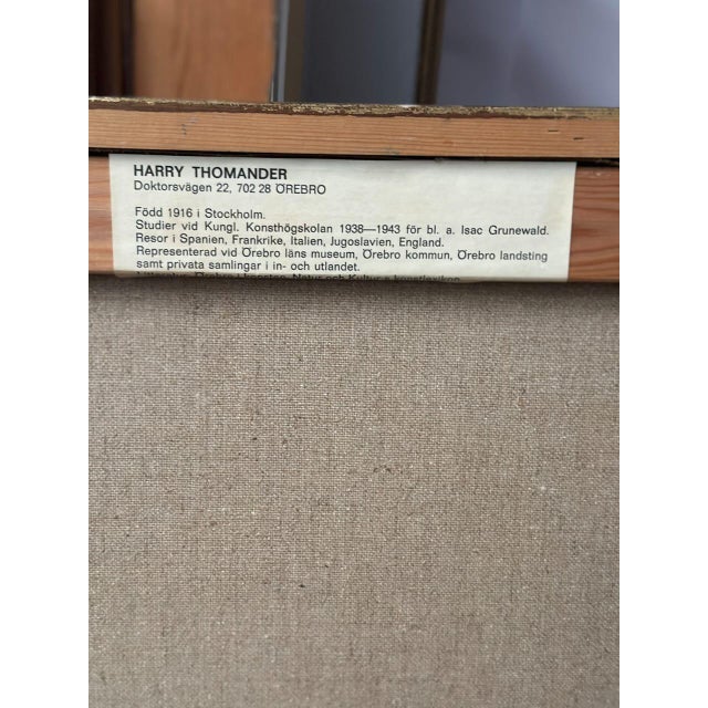 Harry Thomander, Amaryllis and Hyacinths, 1960s, Oil on Canvas, Framed For Sale - Image 12 of 15