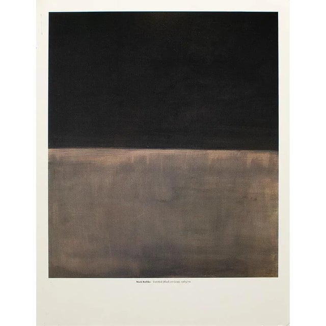 Paper 2003 After Mark Rothko, "Untitled (Black on Gray)" Poster For Sale - Image 7 of 9