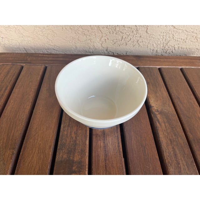 Art Deco 1940s Art Deco t.g. Green Blue & White Cornishware Mixing Bowl For Sale - Image 3 of 4