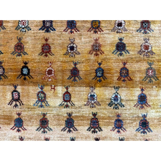 3ft 5in × 9ft 5in Hand-Knotted Wool Tribal Runner Rug, Vintage For Sale - Image 11 of 12