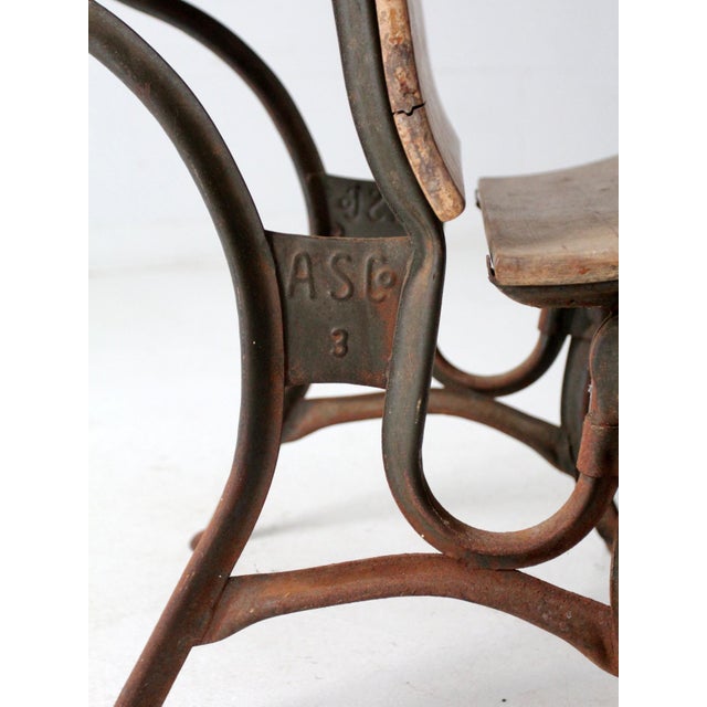 Antique American Seating Co School Desk For Sale - Image 12 of 13