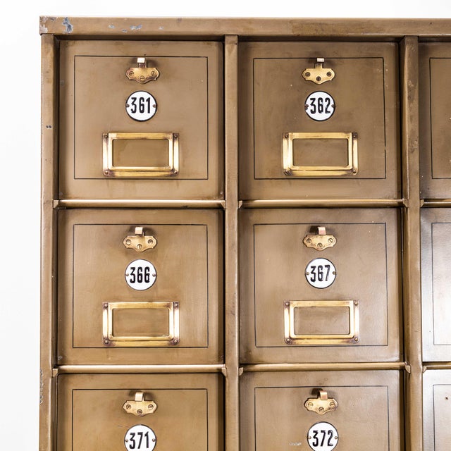 Vintage French Industrial Metal Cabinet, 1920s For Sale - Image 4 of 11