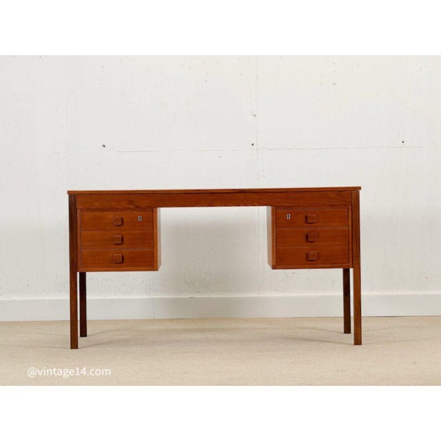 Mid-Century Modern Danish Teak Desk from Dominos Møbler, Denmark, 1960s For Sale - Image 16 of 16