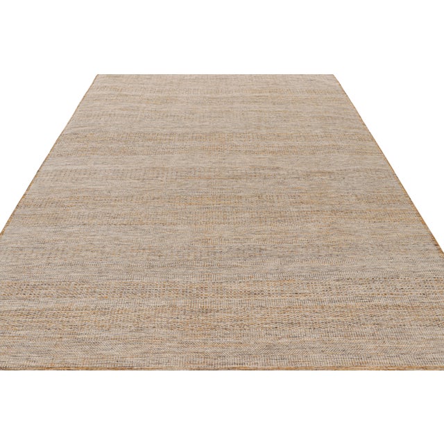 Rug & Kilim Rug & Kilim’s Contemporary Textural Kilim in Beige-brown Orange and White Tones - 14x20 For Sale - Image 4 of 7