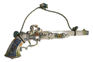 Artistic Ceramic Resembling an Antique Pistol, 20th Century