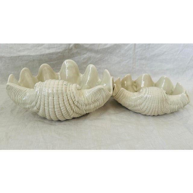 Fitz and Floyd Vintage Fitz & Floyd "Shell" Serving Bowls Set of 2 For Sale - Image 4 of 7