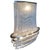 1990s Mid-Century Modern Glass Bead and drops Chandelier Large Satin Nickel Frame For Sale In Los Angeles - Image 6 of 18