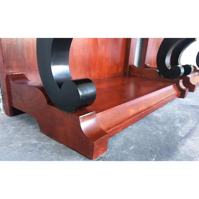 Late 19th Century Low Pair of Console Tables or Nightstands in Mahogany For Sale - Image 10 of 18