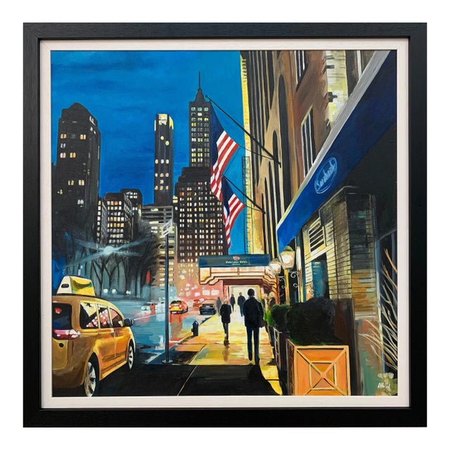 Park Lane Hotel Central Park New York City by British Contemporary Artist For Sale