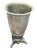 Vintage Gucci figural stirrup cup featuring a wonderfully detailed sculptural fox head beneath a polished silver-tone...