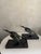 Art Deco Bronze Crane Bookends with Marble Bases by H. Garreau Auxerre Label, France, 1930s, Set of 2 For Sale - Image 11 of 11