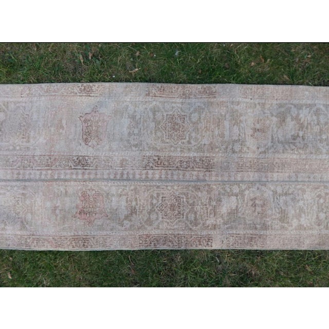 1970s Vintage Distressed Oushak Runner 2′ × 8′4″ For Sale - Image 5 of 13