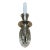 Classic Single-Arm Wall Sconce Polished Silver Metal Finish For Sale