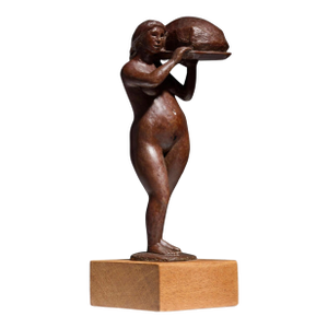 ”The Waitress” 1982 Bronze by Noted California Artist Jorjana Holden