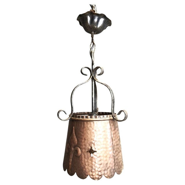 Brutalist Copper Pendant Light, 1970s For Sale - Image 11 of 11