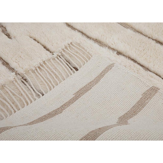 Contemporary Large Hand-Knotted Wool Rug by Azele Studio For Sale - Image 3 of 11