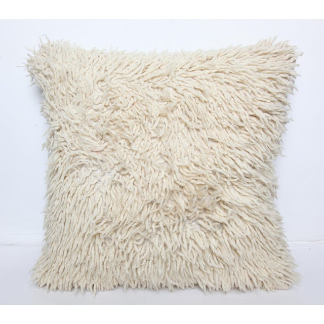 Handwoven Organic Wool Pillow Cover -20'' X 20'' For Sale - Image 9 of 9