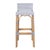Serienna 30 in. Seat Height Rectangular Rattan Low Back Bar Stool, White/Gray Dot / Natural Rattan Frame For Sale In Chicago - Image 6 of 11