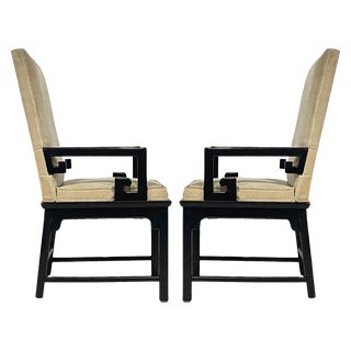 Raymond Sobota for Century Greek Key Arm or Dining Chairs in the Manner of Michael Taylor - a Pair For Sale