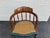 Vintage 20th Century Barrel Back Cane Seat Captain Chair For Sale - Image 9 of 12