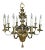 Exceptional Silvered and Gilt Bronze Eight Arm Chandelier by E. F. Caldwell For Sale