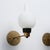 Mid-Century Modern Vintage Italian Sconces in Brass and Opaline Glass, 1950s, Set of 2 For Sale - Image 3 of 12