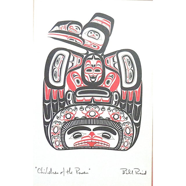 Pair of Bill Reid Haida Prints Signed & Framed 1970s Raven and Whale For Sale - Image 4 of 6