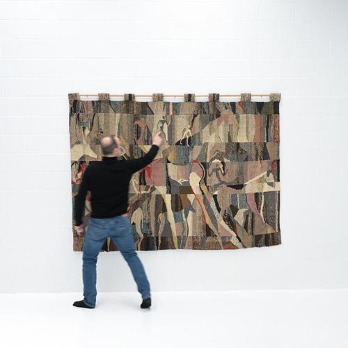 Abstracted Figurative Rug in Fabric For Sale - Image 12 of 18