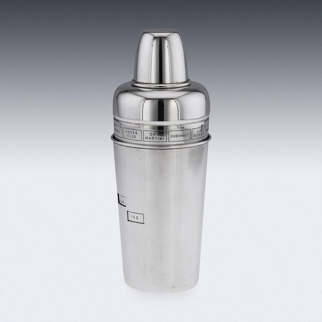 Vintage Italian Silver Cocktail Shaker, 1960 For Sale - Image 3 of 18