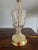 Metal Vintage Hollywood Regency Cut Crystal & Brass Table Lamp For Sale - Image 7 of 9