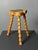 Mid-Century Brutalist French Artisanal Handmade Wood Turned Tripod Stool, 1960s For Sale - Image 17 of 17