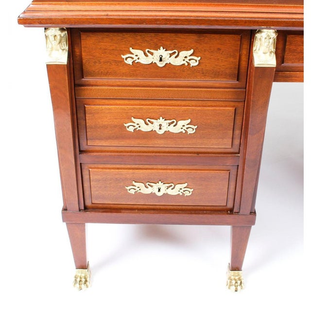 French Empire Revival Ormolu Mounted Desk, 19th Century For Sale - Image 4 of 18