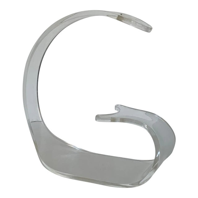 1970s Lucite Sculptural Bottle Stand-Server For Sale