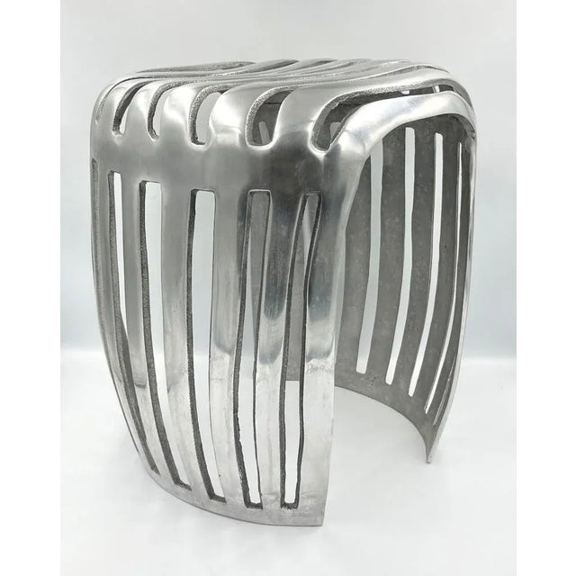 Mid-Century Aluminium Stool, Denmark, 1960s For Sale - Image 9 of 10