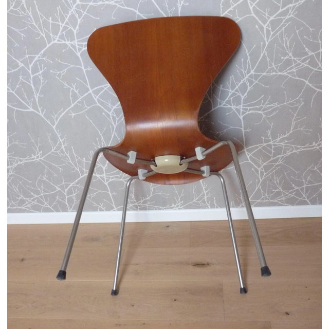 1960s Model 3107 Dining Chair in Teak by Arne Jacobsen for Fritz Hansen, 1967 For Sale - Image 5 of 7