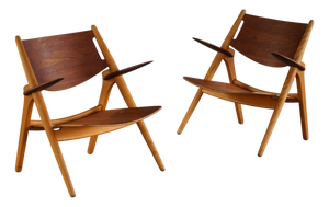 CH28 Armchairs by Hans J. Wegner for Carl Hansen & Søn, 1950s, Set of 2