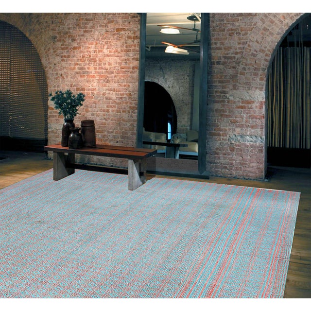 1960s Reversible Persian Cotton Sumak Hand Woven Rug For Sale - Image 5 of 5