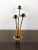 Candleholder in brass, metal and bamboo with three arms, Italy, circa 1970.