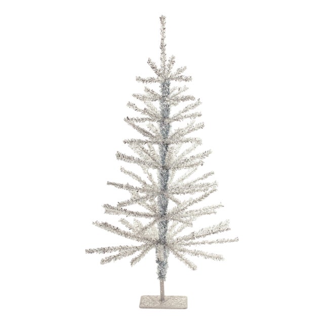 Tinsel Pine Tree (Set of 2) For Sale