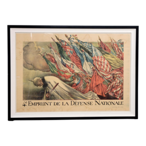"L'Emprunt De La Defense Nationale" Ww1 Vintage Poster, by Jules Abel Faivre, 1916
