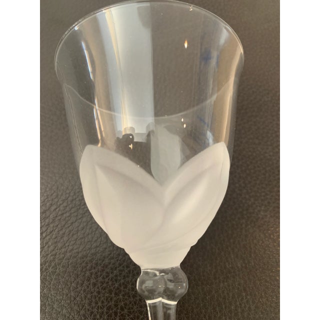Vintage J G Durand ‘Florence‘ Petal Wine Glasses - Set of 10 For Sale - Image 4 of 5