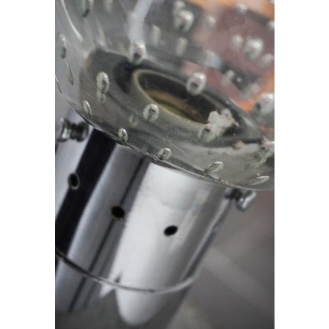 Metal Ceiling Lamp in in Murano Glass and Steel by Gino Sarfatti and Archimede Seguso, 1960 For Sale - Image 7 of 12