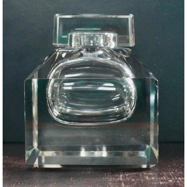 Antique Victorian Crystal Dumpy Inkwell, 1880 For Sale - Image 3 of 9