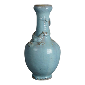 Antique Chinese Figural Art Pottery Dragon Vase C1920