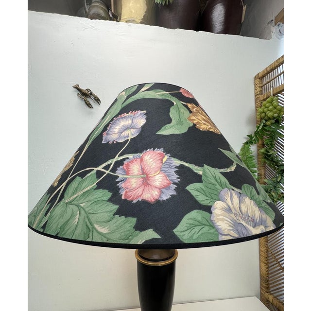 Turned Dark Oak Baluster Shaped Table Lamp, 1950s For Sale - Image 13 of 18