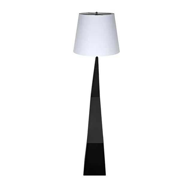 NOIR Rhombus Floor Lamp with Shade, Black Metal For Sale In Los Angeles - Image 6 of 6